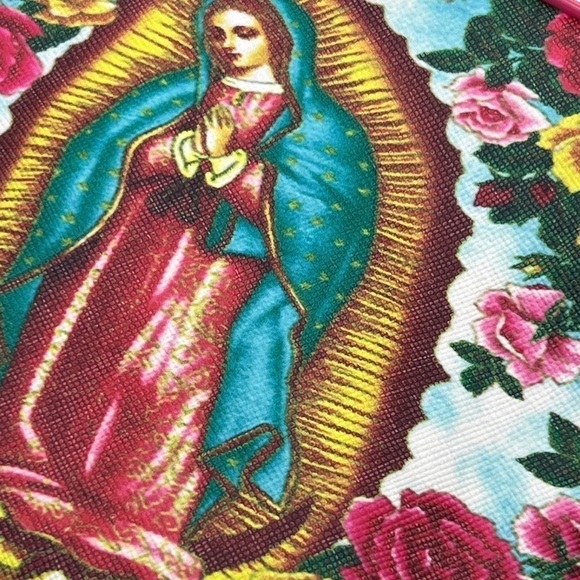 Virgen de Guadalupe Zipper Pouch, Cosmetic Bag - Picture 6 of 6